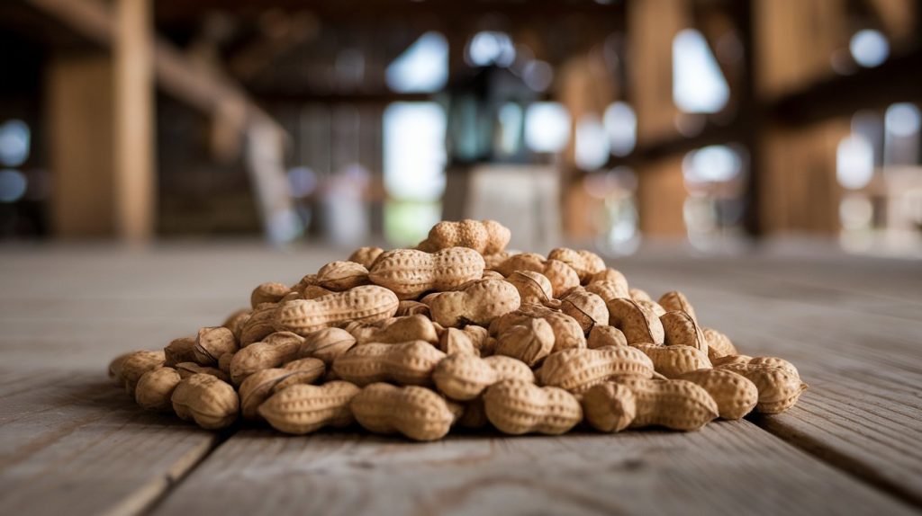 a photo of a pile of peanut shells on a wooden flo yjuSkw8zRQGNdMpdjkr4 A qax0A aaRQydDPbtuJtipg